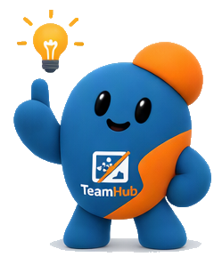 Huub, the TeamHub digital assistant, presenting an idea.