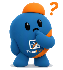 Huub, the TeamHub digital assistant, thinking.